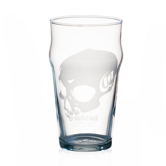 Skull pint glass